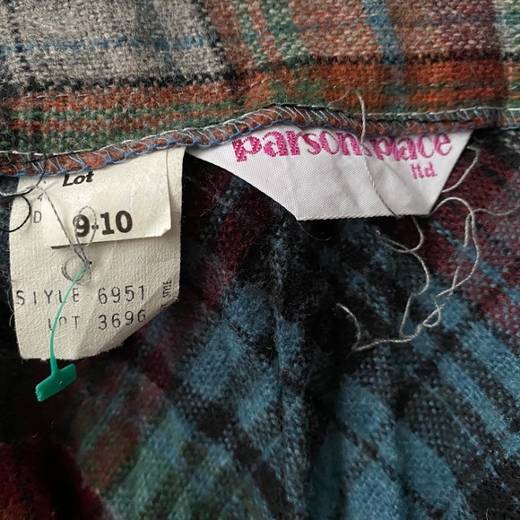 Sz S Vintage 70s Pleated Plaid Skirt - Picture 14 of 14